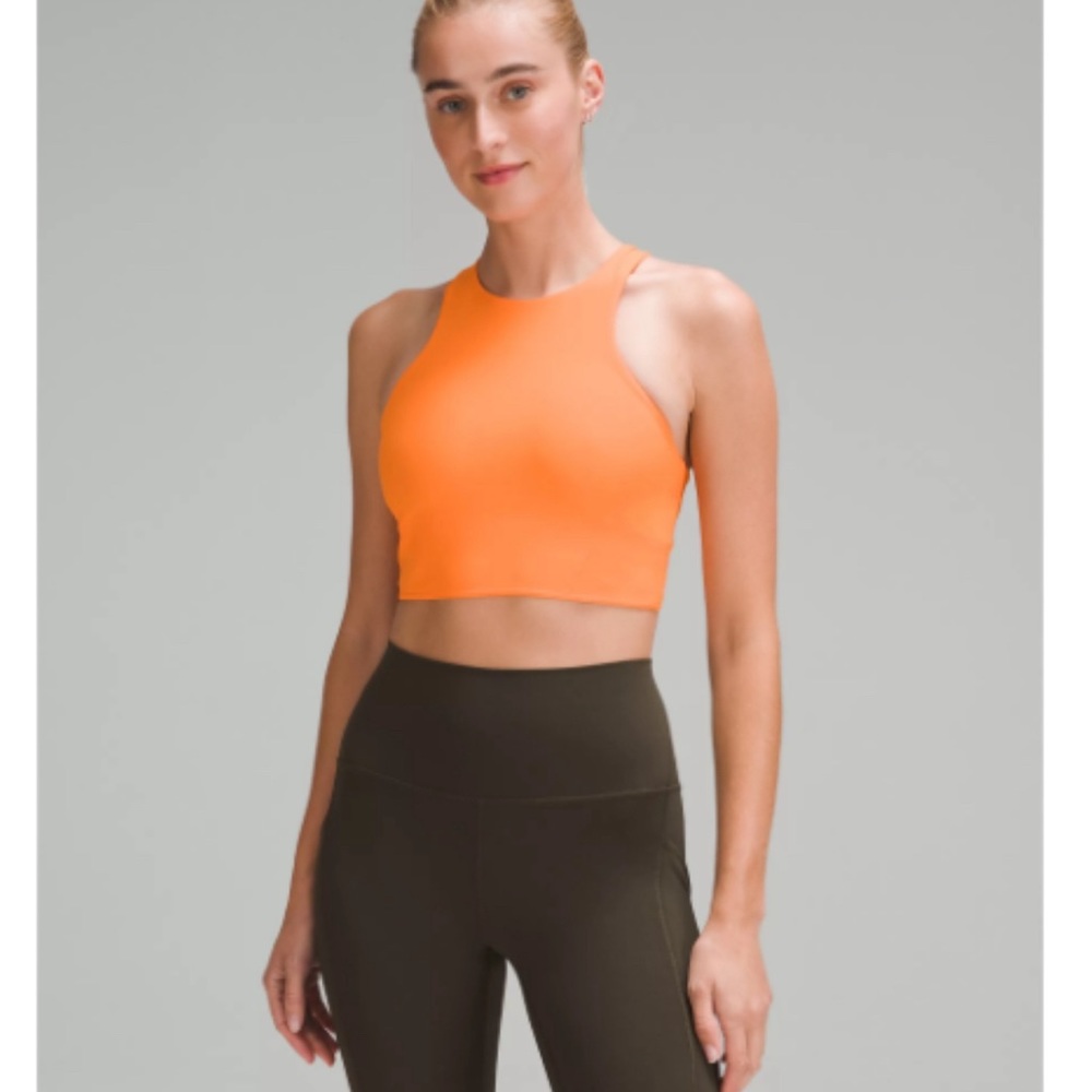 Lululemon Mesh-Back Train Bra *Medium Support A/B cup in Orange Frappe